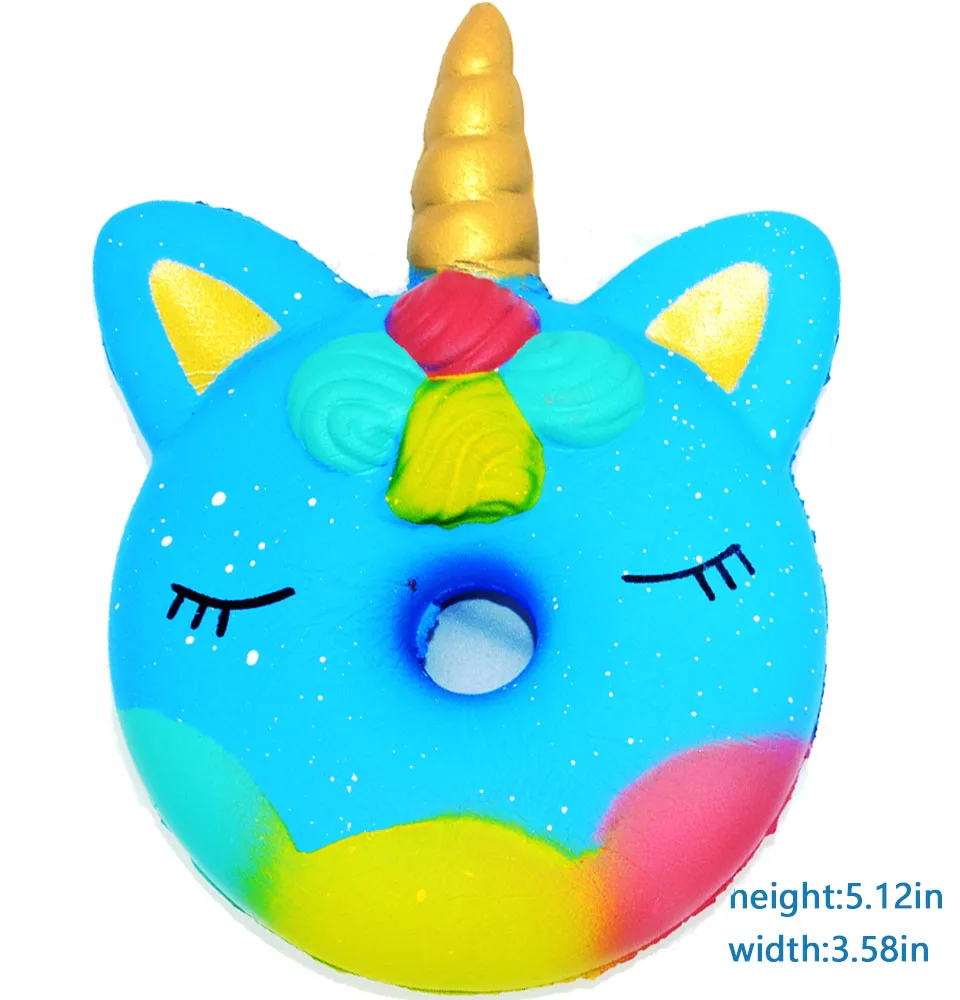 unicorn donut3 Торт мягкий супер герой Человек-паук олень сквиши игрушка сжимает сквиши игрушка сквиши медленно поднимающаяся игрушка для снятия стресса дети - Цвет: unicorn donut3
