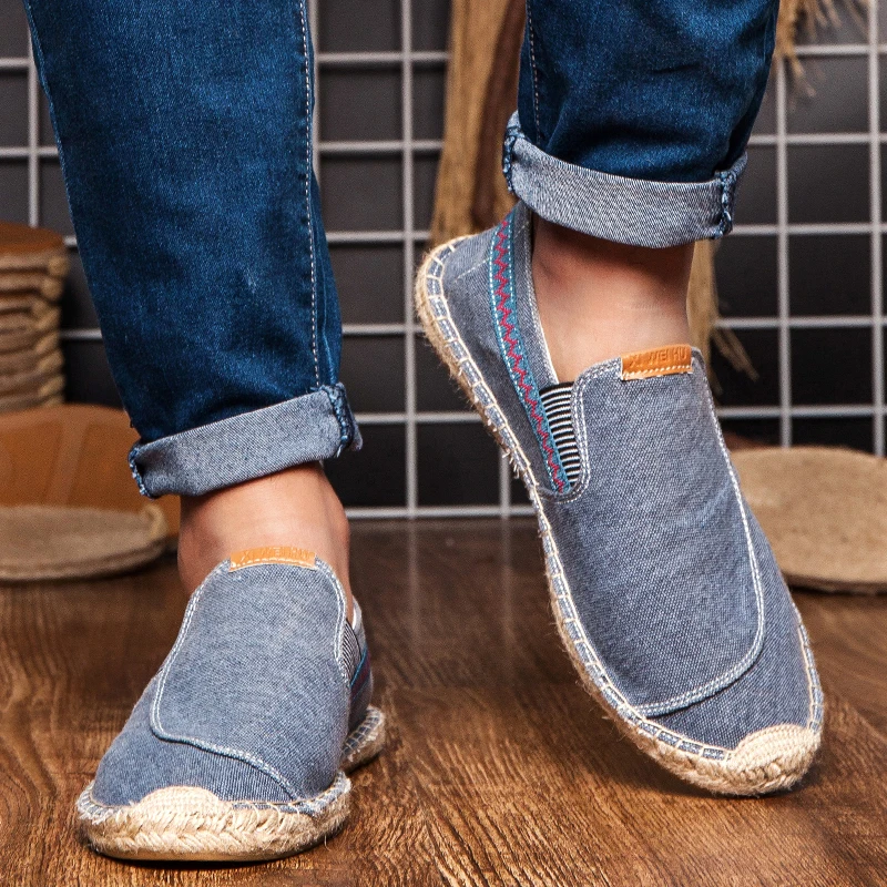 Men Breathable Casual Shoes Loafers Soft Comfortable Outdoor Flat Canvas | Обувь