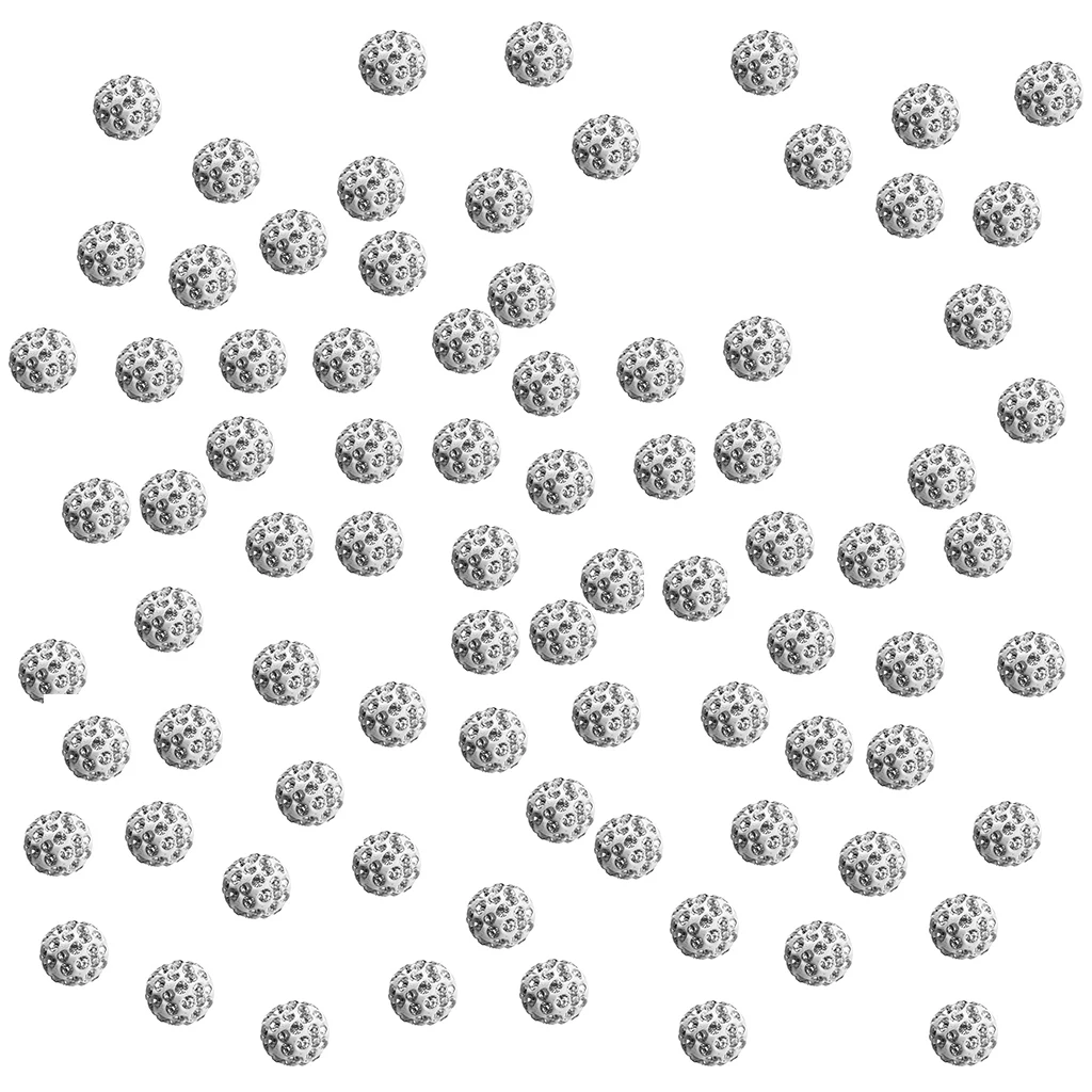 200 Pieces 6mm 8mm Disco Ball Polymer Clay Beads Round Spacer Loose Charms for DIY Jewelry Making Findings Accessories,  images - 6