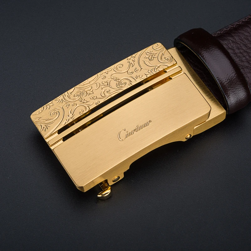 2019 роскошный дизайн Для Мужчин's Ремни анаглиф пряжка с гравировкой ремни из