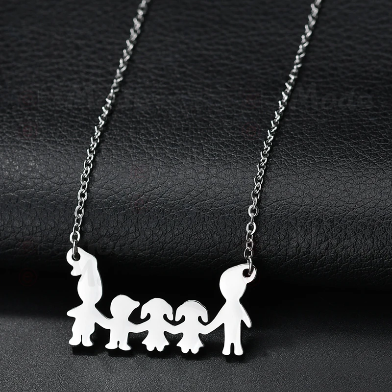 Новое поступление ожерелье ELSEMODE из нержавеющей стали с изображением папы мамы