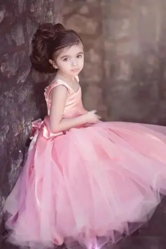 Розовый для крестин платье-пачка на свадьбу день рождения бисером вечерние