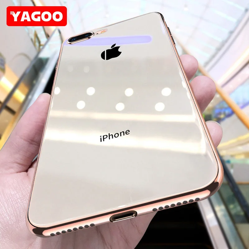 For iphone 7 plus case for iphone7 transparent luxury silicone soft back cover 360 shell ultra thin protective yagoo |