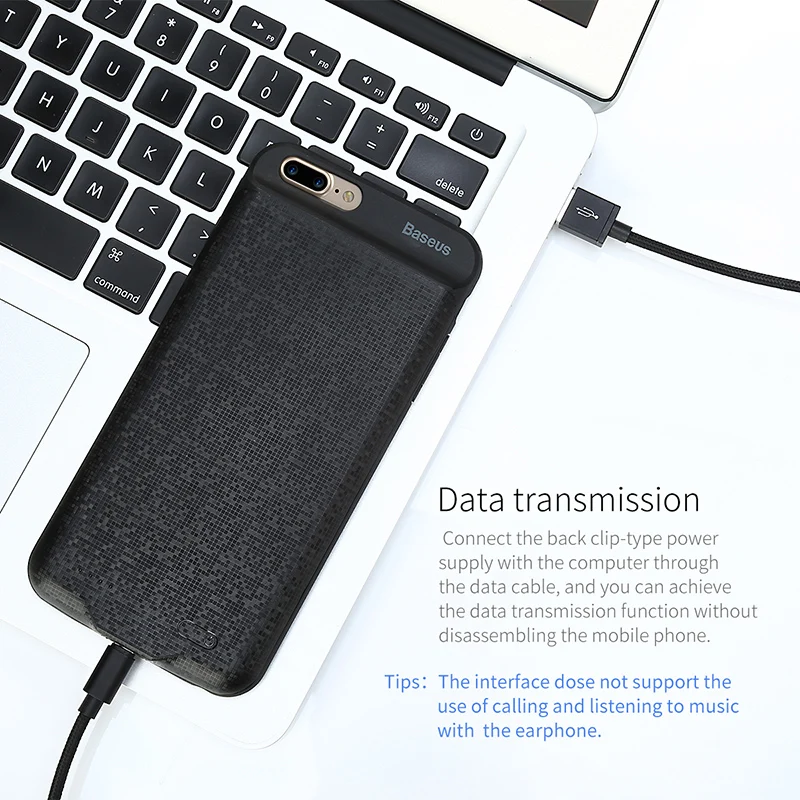 Baseus Батарея Зарядное устройство чехол для iPhone 6 6s 7 Plus 2500/3650 мА/ч Мощность Bank ультра