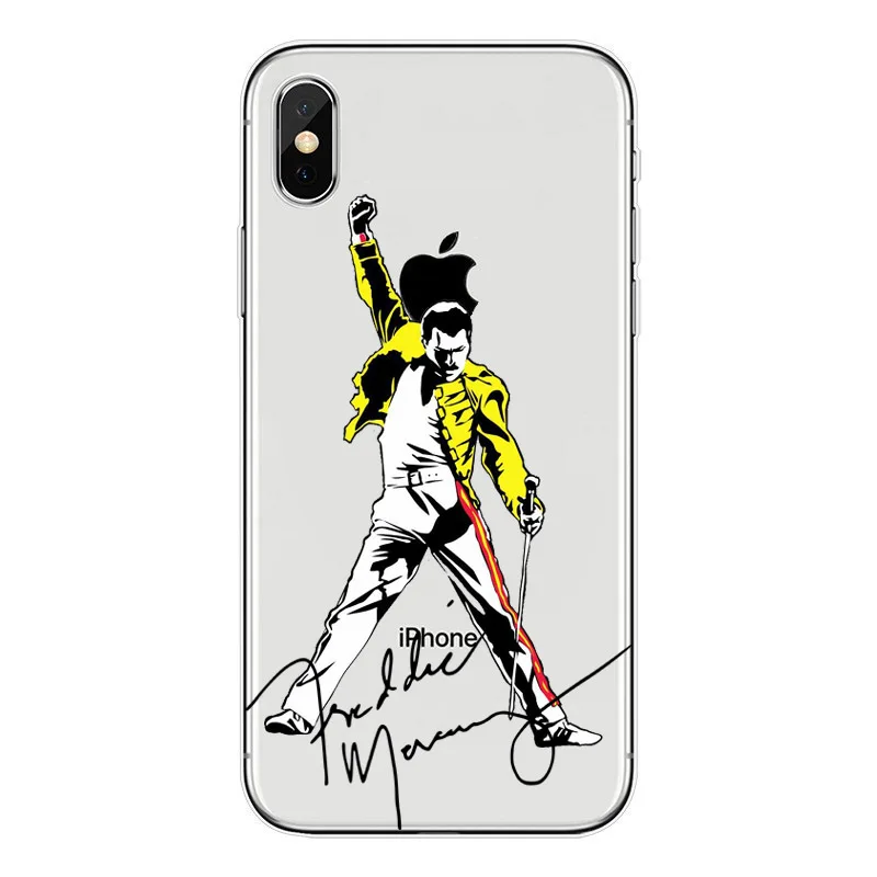 Чехол для Фредди Меркьюри, мягкая задняя крышка из ТПУ для iphone XS MAX 6 6S 7 8 Plus X XR 5s SE, чехол для телефона, чехол для королевы - Цвет: TPU