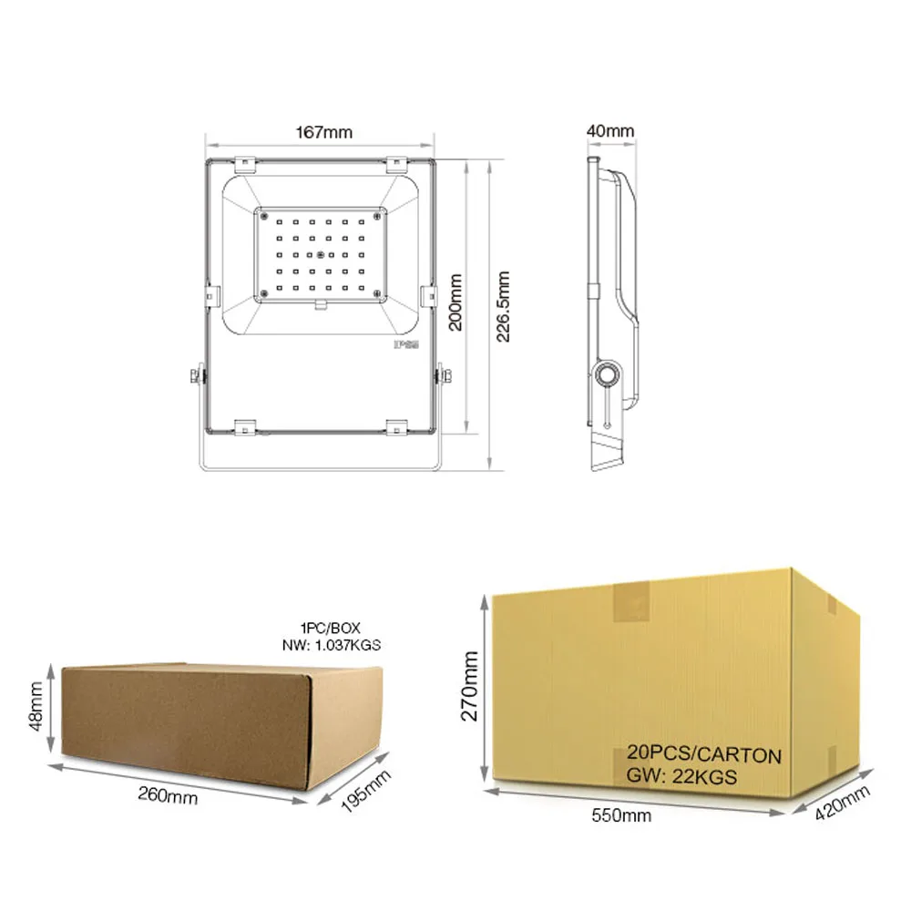 Milight FUTT03 30 Вт RGB + CCT светодио дный прожектор Водонепроницаемый IP65 лампы для