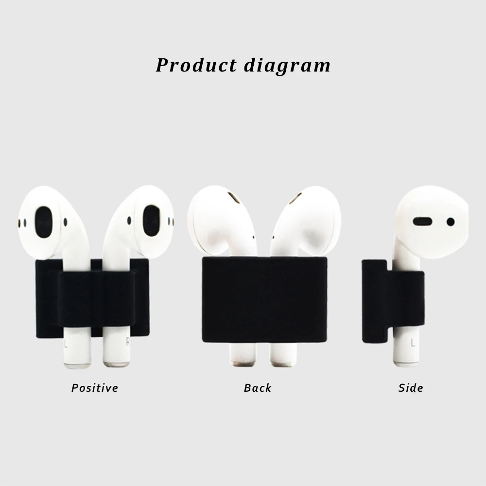 Упаковка из 4 аксессуаров силиконовый защитный чехол для Apple Airpods анти потерянный карабин с ремешком для AirPods беспроводные наушники
