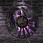 Красивая девушка и бабочка декоративное освещение виниловая запись настенные часы для волос салон красоты парикмахерские инструменты подвесной светильник