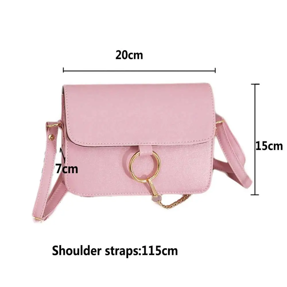 Модная женская сумка с кольцом на плечо для девочек из искусственной кожи через |