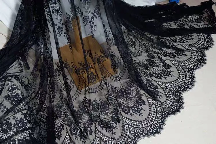 3 метров off white Шантильи кружевной ткани свадебные кружева кружево французская