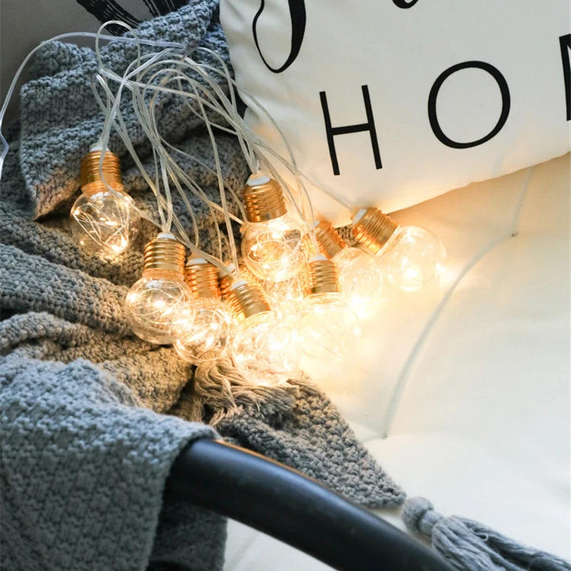 

И формирующая листы для кровли 4 м 10Led ретро медный провод гирлянды светодиодные лампы для отдыха лампа теплый белый Гирлянда Строка светиль...