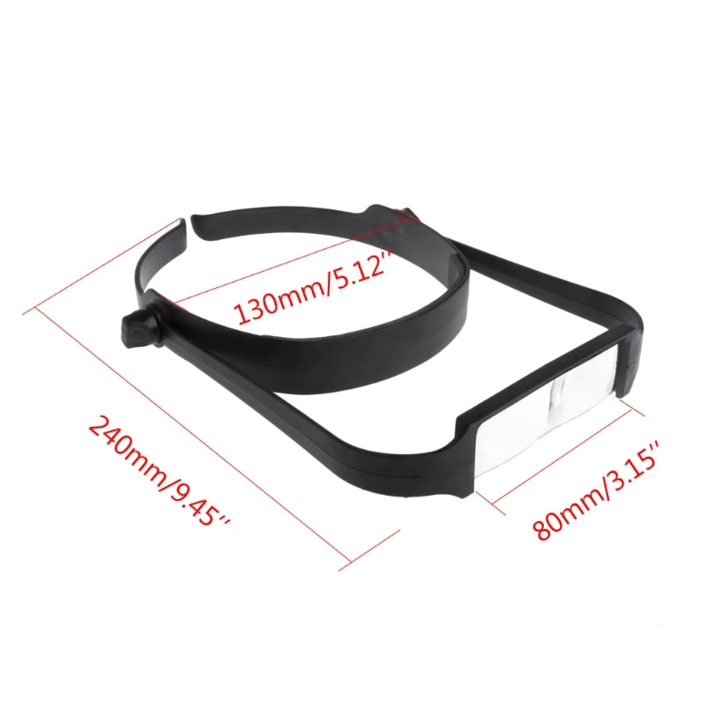 

OOTDTY 1.6x 2.0x 2.5x 3.5x Head Headband Replaceable Lens Loupe Magnifier Magnify Glass