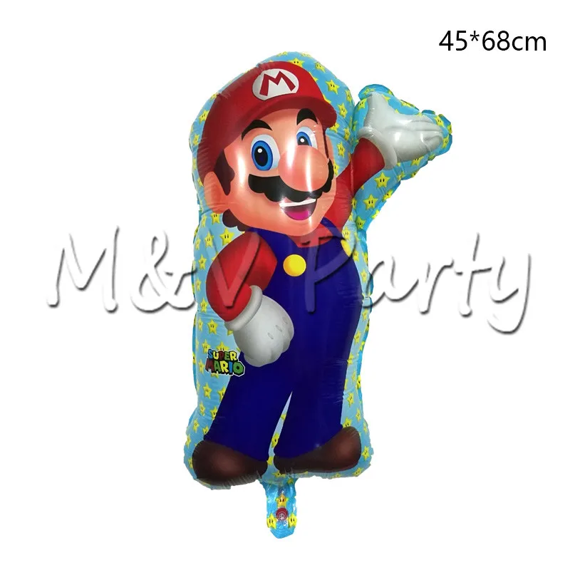 Воздушные шары Марио для дня рождения вечеринка фольга воздушный шар детей день