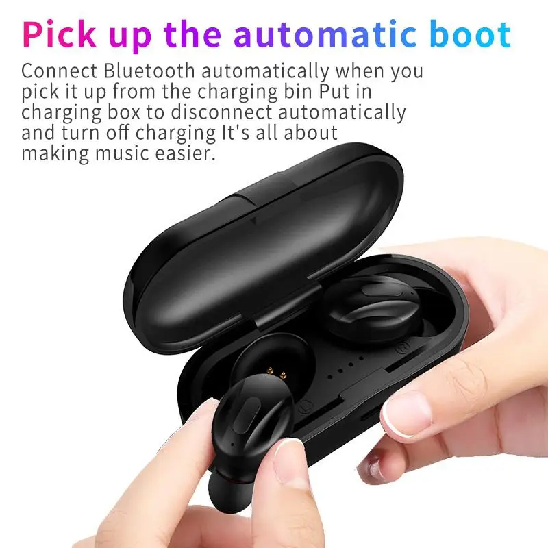 Kuulee TWS 5.0 Bluetooth Earphone Mini Wireless Sports Handsfree Waterproof Earbuds Stereo Dual Headset with Mic | Электроника