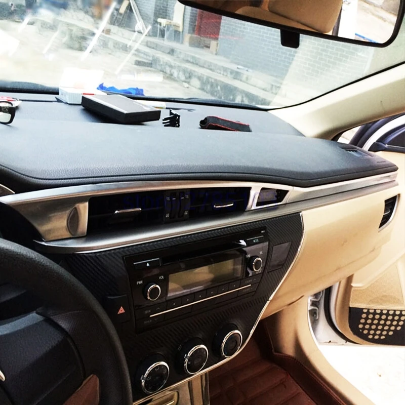 Для Toyota Corolla ABS Хромированная Автомобильная приборная панель центральная консоль отделка LHD 4 шт