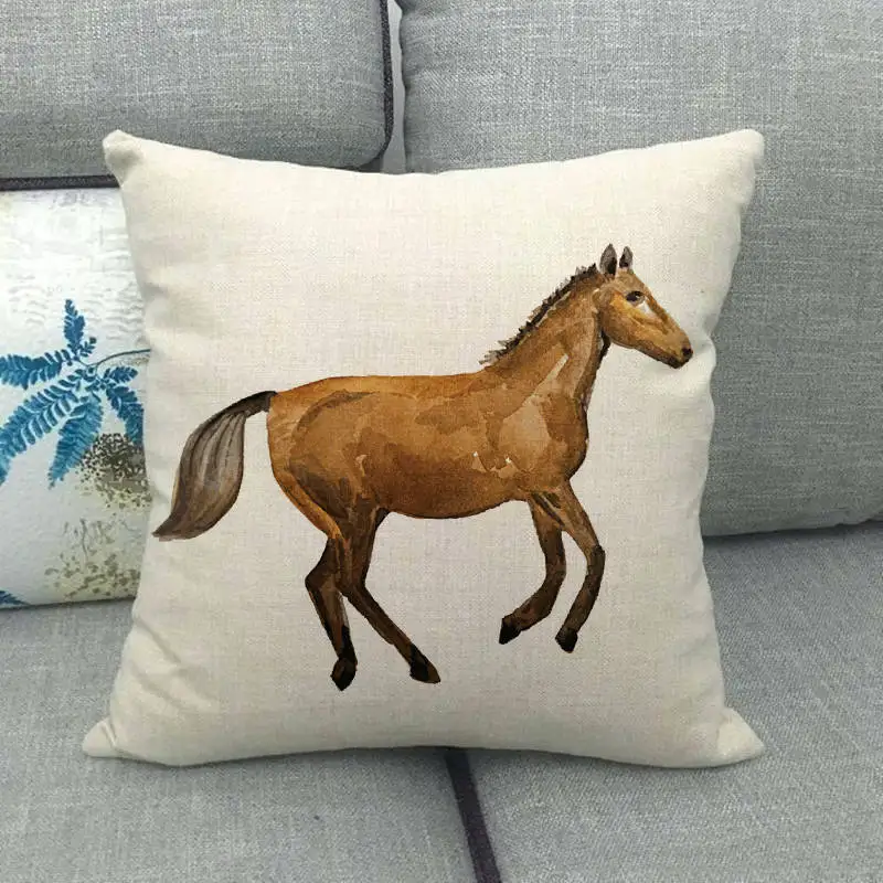 45cm*45cm simple drawing fram animals design linen/cotton throw pillow covers couch cushion cover home decor | Дом и сад