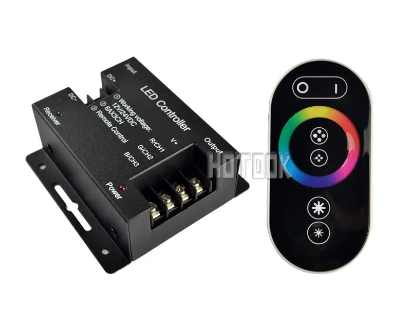 DC 12 24V PWM беспроводной RGB LED контроллер с сенсорным пультом дистанционного