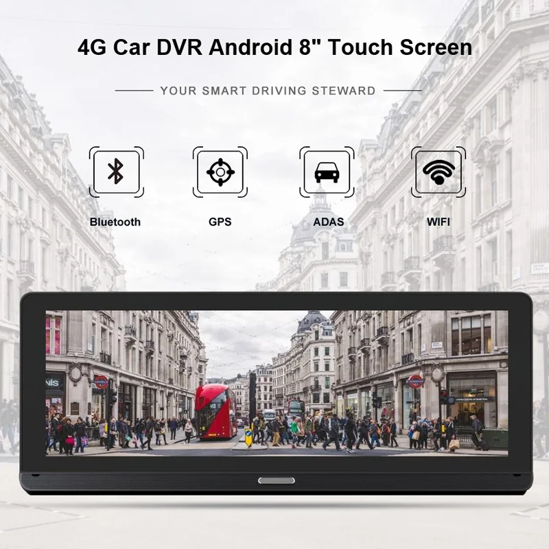 ANSTAR 4G 8 ''IPS Автомобильный видеорегистратор Камера GPS навигация с двумя