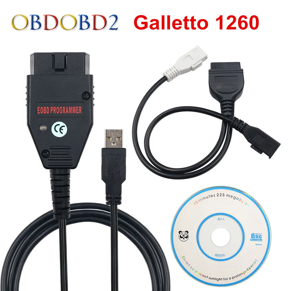 Лучшее качество Galletto 1260 ECU чип Тюнинг инструмент EOBD Flasher ECU Flasher зеленый PCB FTDI FT232RQ чтение и запись