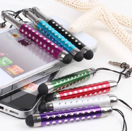 Оптовая продажа гибкая кристальная стилус емкостная сенсорная ручка для Iphone 8 7 6 5