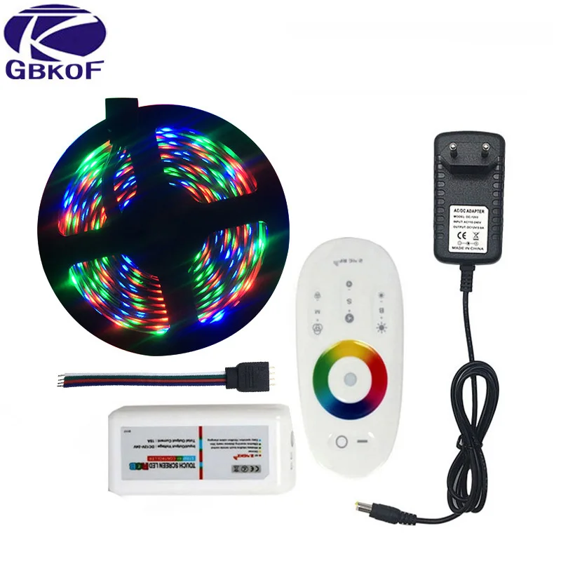 Светодиодная лента RGB 20 м 15 10 5 не водонепроницаемая SMD гибкая набор + контроллер
