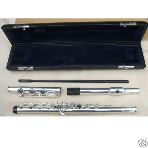 

17 opened holes flute c key silver plated