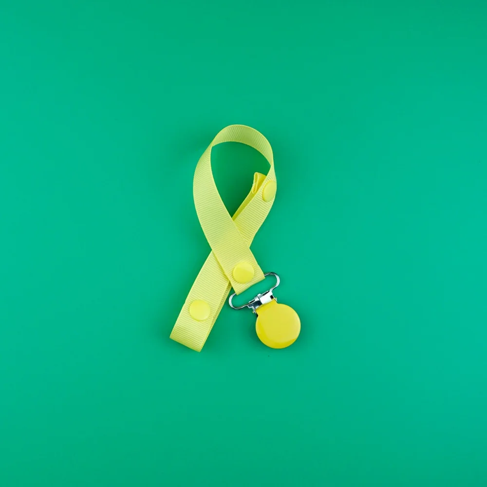 yellow 10 шт./лот, однотонная круглая металлическая Соска-пустышка для маленьких девочек и мальчиков, Детская пустышка на цепочке, пустышка для младенцев, держатель для зубов - Цвет: yellow