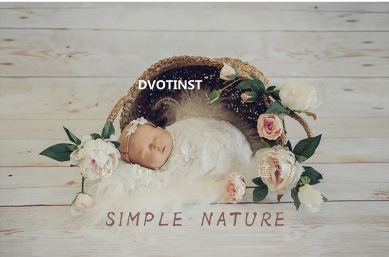 Реквизит для фотосъемки новорожденных Dvotinst трикотажный подвесной ротанговый