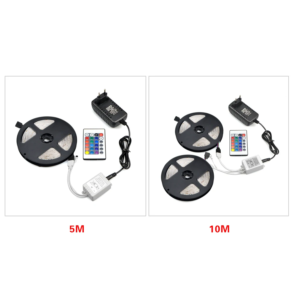 Полный набор RGB Светодиодная лента 2835 (3528) 5 м 10 Водонепроницаемая светодиодная 300