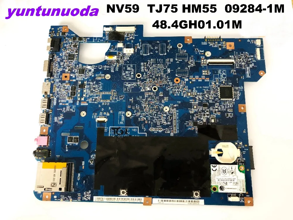 Оригинальная материнская плата для ноутбука ACER NV59 TJ75 HM55 09284 1M 48 4gh01.01m