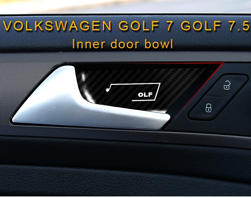 Для Volkswagen Golf 7 Golf 7,5 автостайлинг, внутренний Дверной Чаша двери митенки обрезная рамка аксессуары для интерьера