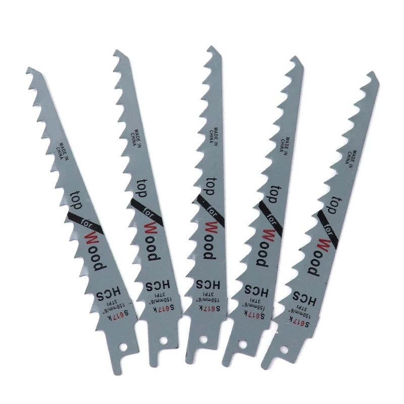 Лезвие для сабельной пилы S617K, 6 дюймов/150 мм, лезвия для лобзика 20-100 мм, инструменты для резки дерева Деревообработка столярных изделий