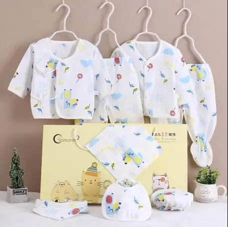 Emotion Moms/хлопковый комплект одежды для малышей, комбинезон для новорожденных мальчиков, одежда для малышей на весну-лето, 8 шт./компл./комплект - Цвет: Небесно-голубой