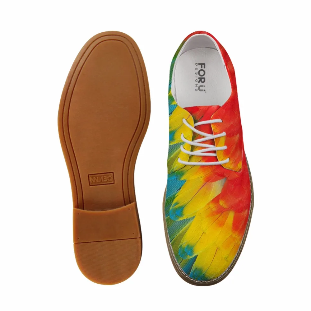 Мужские оксфорды с перьями FORUDESIGNS брендовые Дизайнерские повседневные туфли на