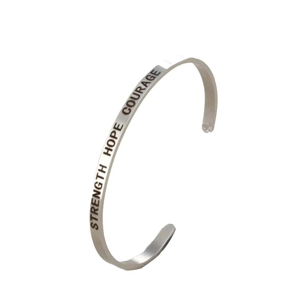 10 шт. Изысканный серебряный браслет из нержавеющей стали ювелирные изделия