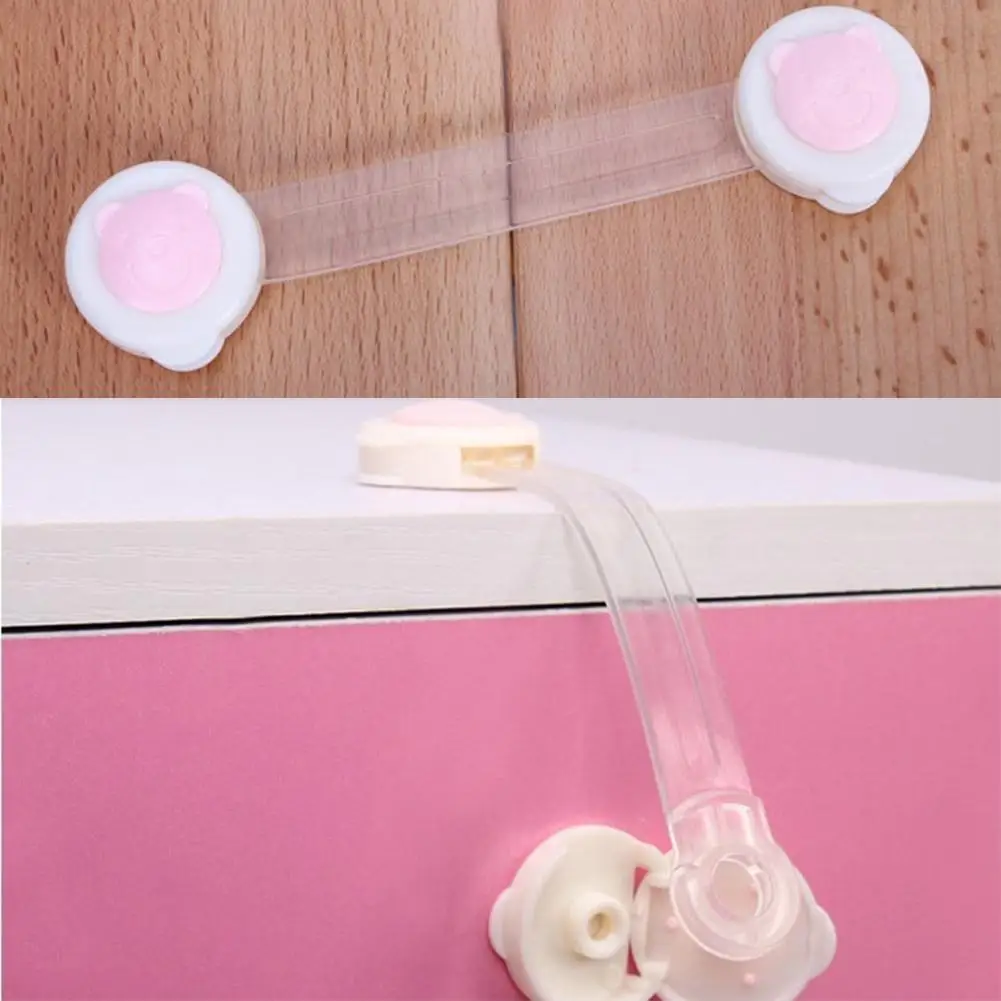 Розовый медведь ребенок Дети Безопасность замок забота шкаф ящик комод