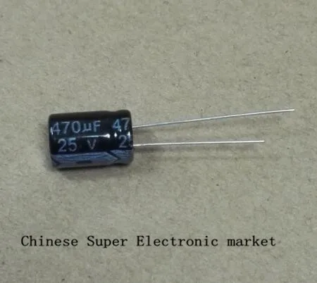 50 шт. 25V470UF 8*12 мм 470 мкФ 25V электролитический конденсатор | Электронные компоненты и