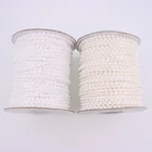 50 метроврулон 3 мм леска Искусственная слоновая кость белая полукруглая плоские бусины жемчуга цепь DIY гирлянда свадебное украшение
