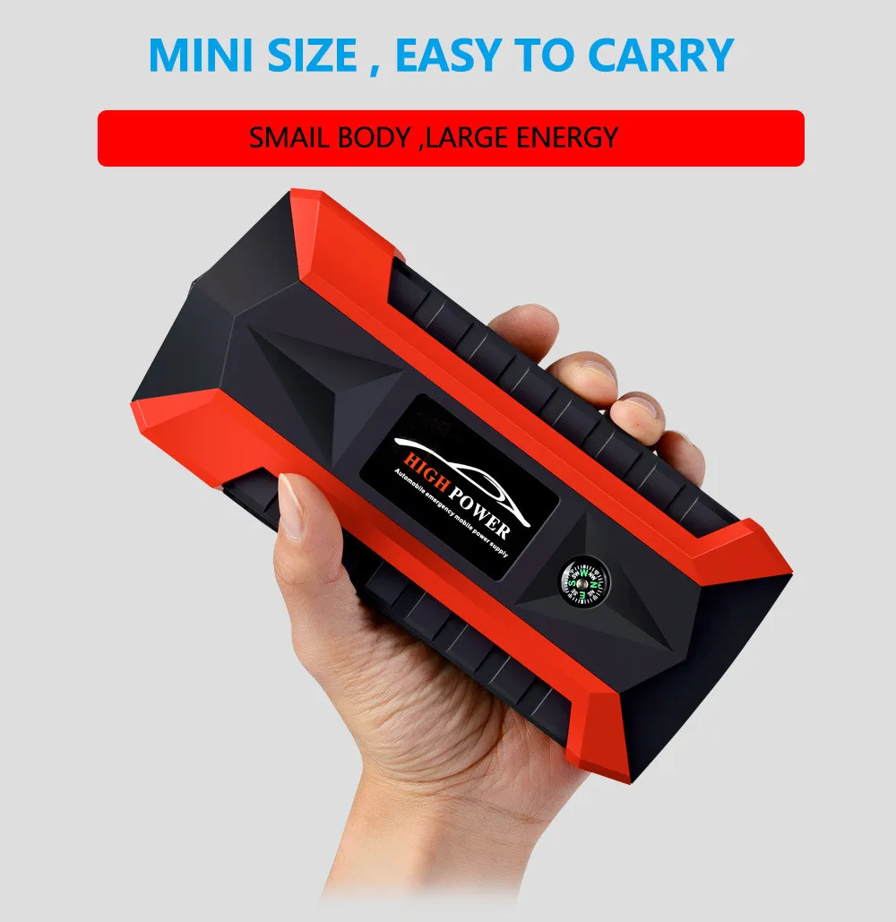 89800 мАч высокой Мощность автомобиль скачок стартер 12V 4USB Портативный пусковое устройство Мощность автомобиля банка Зарядное устройство для автомобиля Батарея пусковое устройство