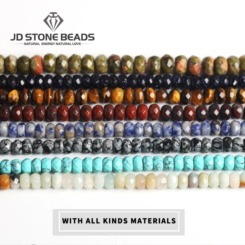 

Бусины-разделители из натурального камня, 6x4 мм