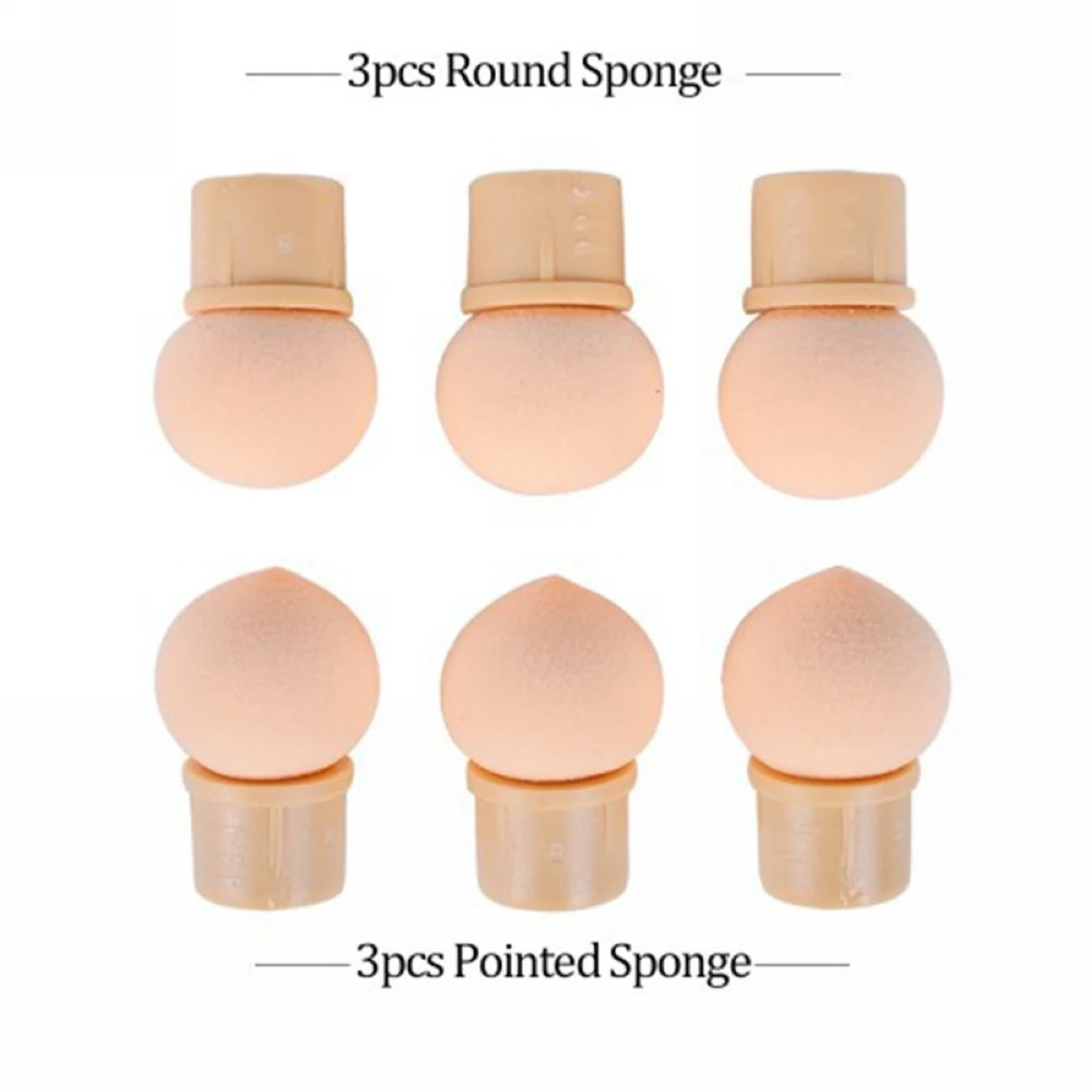 6 pcs sponge 1 шт. пудра-Глиттер для ногтей искусство спонж щетка для ногтей градиент картина из стразов ручка карандаш для маникюра ногтей Советы УФ гель лак инструмент - Цвет: 6 pcs sponge