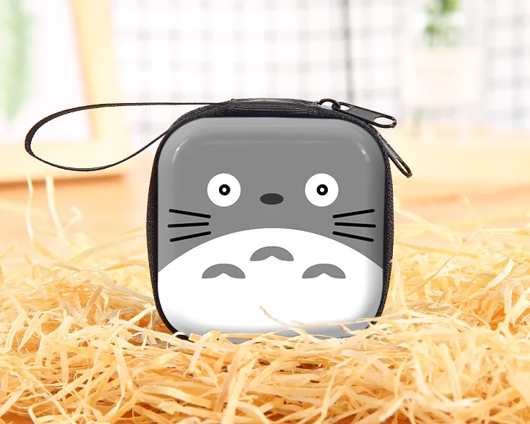 Аниме мультфильм Тоторо мини наушники сумка портативный u-диск TF карта USB кабель Органайзер портмоне