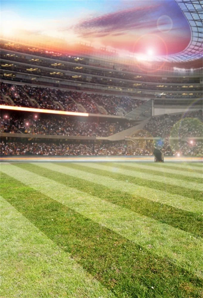 Laeacco Футбол поле мечтательный свет боке фотосъемка Фоны индивидуальные