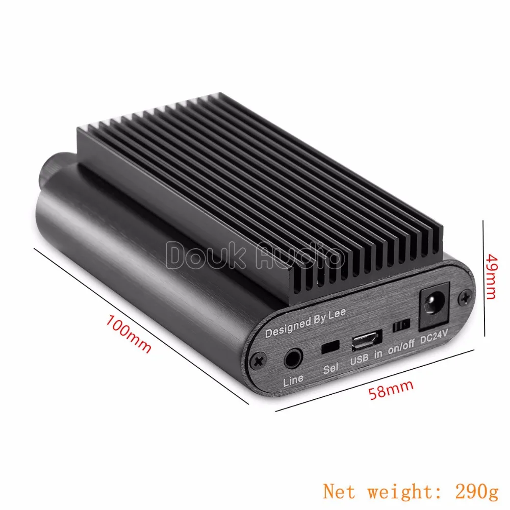 Аудиодекодер Douk Audio Mini USB DAC Hi Fi стерео класс A усилитель для наушников OTG черный с