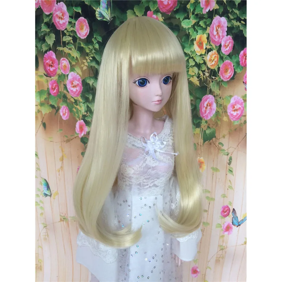 Cateleya BJD SD кукла волосы груша голова длинные прямые микро-рулон материал