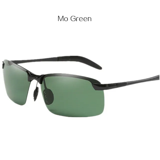 Mo Green Imwete, мужские поляризованные солнцезащитные очки, для вождения, металлическая оправа, солнцезащитные очки, мужские, для вождения автомобиля, антибликовые очки, UV400, очки для ночного видения - Цвет линз: Mo Green