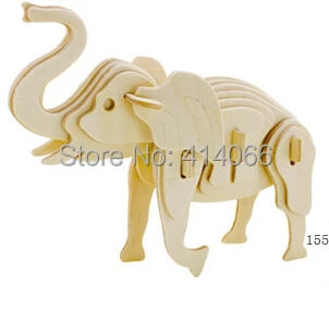 3d Трехмерная деревянная головоломка для животных игрушки детей diy Ручная работа