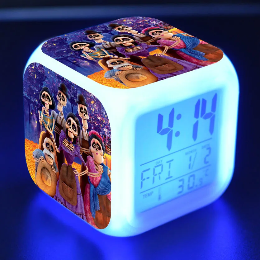10 Мультяшный будильник для мальчиков детские игрушки Led reloj будильник, цифровой Электронные часы с будильником Пробуждение свет стол reveil wekker - Цвет: 10