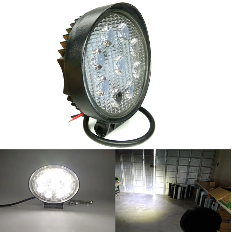 4 дюйма 27 Вт высокая мощность 12 В 24 светодиодный рабочий светильник круглый для