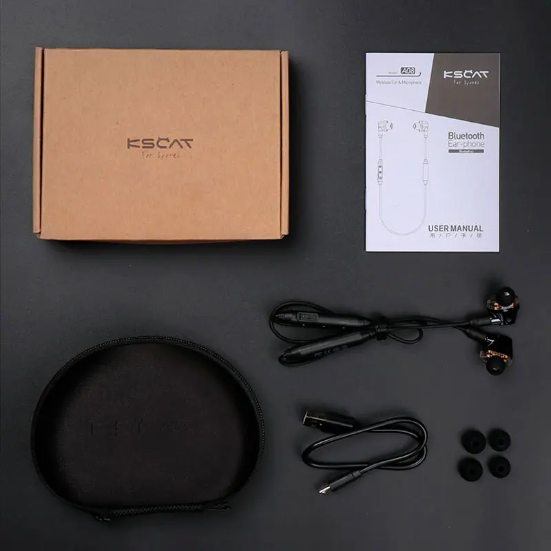 Kscat A08 двойной динамические драйверы гарнитура Шум Отмена наушники Bluetooth Замена MMCX кабель для Shure se215 SE535 SE846